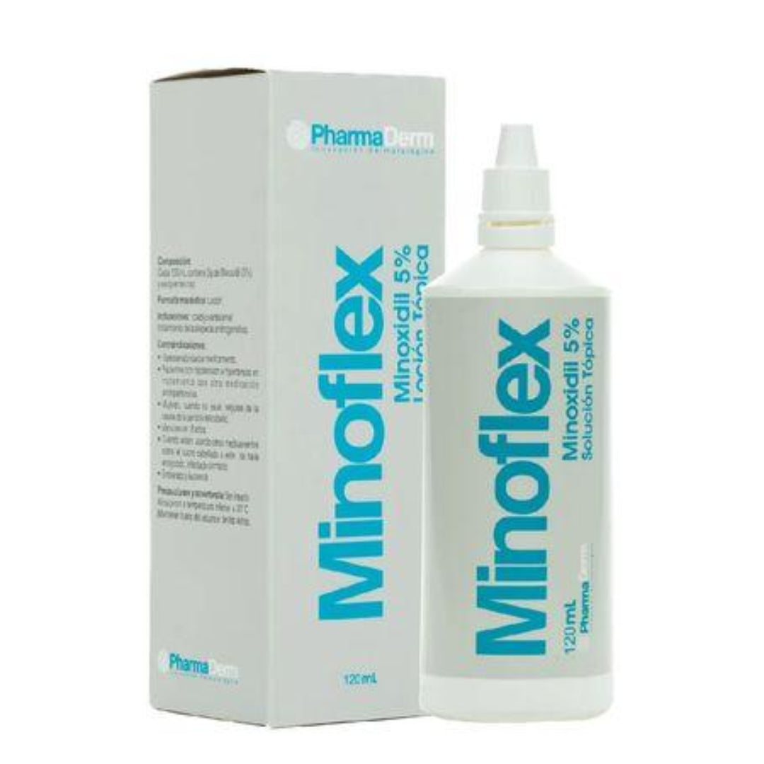 Minoxidil 5% Loción Tópica Minoflex x 120 ml
